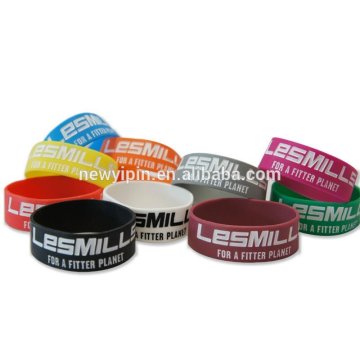 Customized Debossed Ink Filled Silicone Bracelet