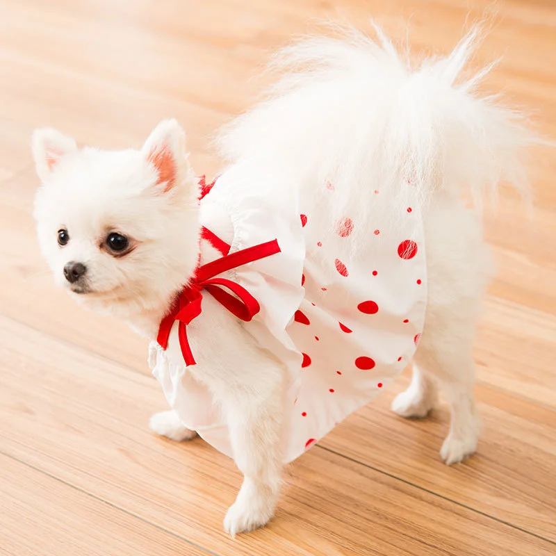 Cute Cat Vest Skirt Princess Dog Skirt Breathable Pet Clothes