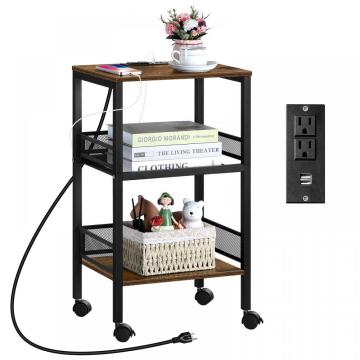 Petite table de chevet de chevet avec ports USB