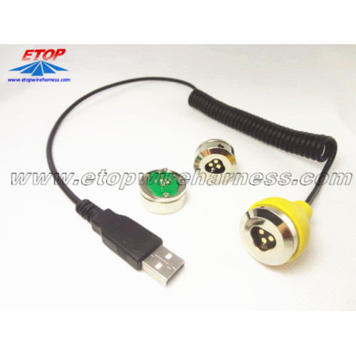 Pengecas ke kabel USB