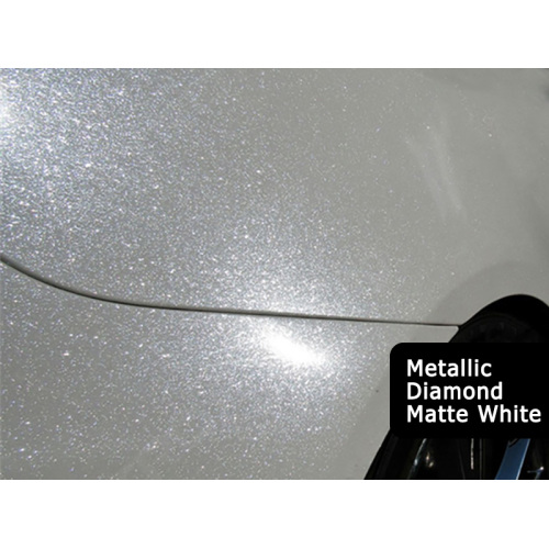 Vinyle d&#39;enveloppe blanche de voiture blanche de diamant métallique