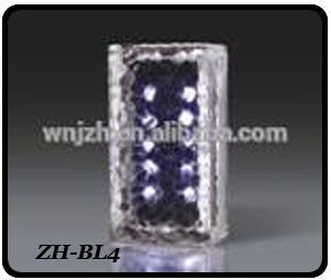 20 x10cm Solar Ice Glass Blocks Brick Light /Solar Underground Paver lamp