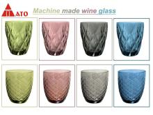 Machine made diamond pattern water glasses