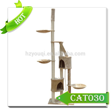 Cat tree sisal plush cat furniture hammock swing cat toys