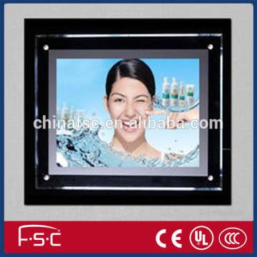 LED light acrylic led crystal light box for window display with low price