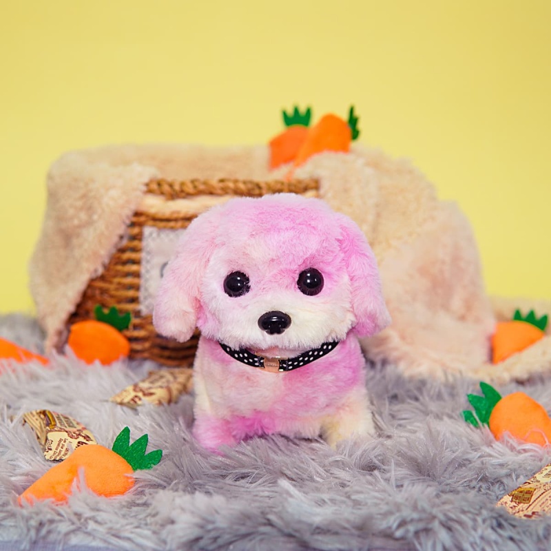 Tie-dye Color Walking Puppy Electric Plush Toy