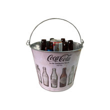 Galvanized antique buckets for beer