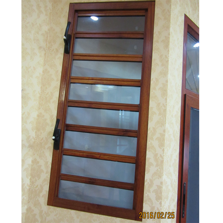 2018 hot sale security luxury jalousie window shutter aluminum wooden louvered windows with AS/NZ2208