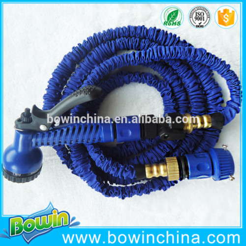 Blue Color 50FT Brass fitting Expandable Hose with spray nozzle