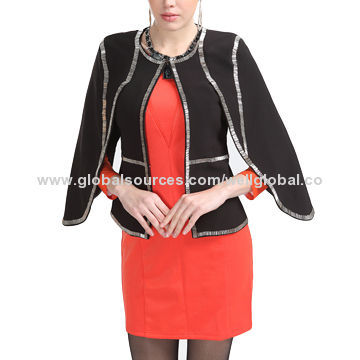 Blazer with handsewn beadings