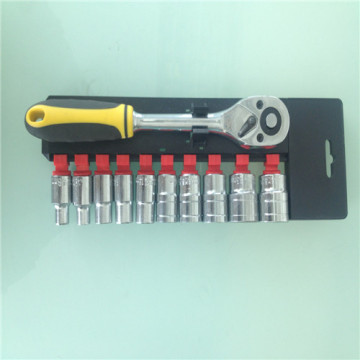 11PCS 1/2"Socket Set Ratchet Wrench Handle
