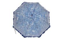 46 Inch Arc PVC Clear Dome Umbrella / Blue Windproof For Co