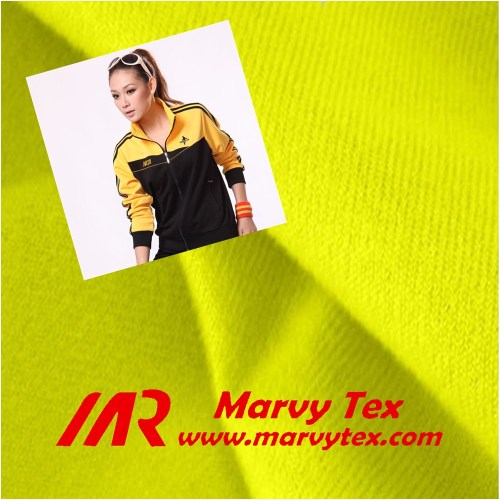 polyester textured yarn brush tricot sweater fabric