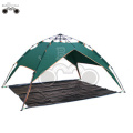 double layer DarkGreen camping tent for 3-4 person