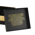 Square black gold foil gift box with space