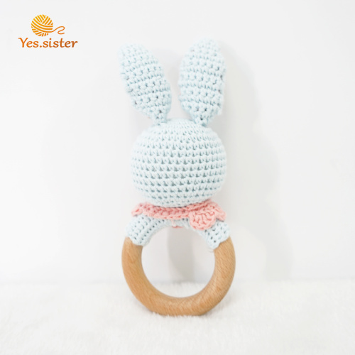 Eco Organic Crochet Baby Toys Rabbit Teether