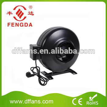 Circular duct inline fan with plug