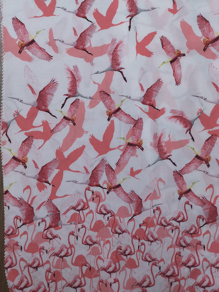 Tissu d&#39;impression jet d&#39;air Rayons Challis 30S pour oiseaux