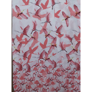 Birds Rayon Challis 30S Air-jet Printing Fabric