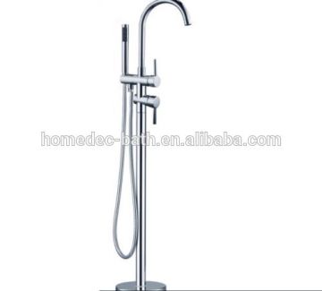 Modern bathtub floor stand faucet and shower head floor shower set