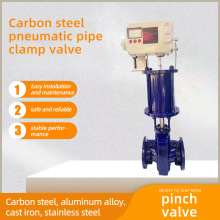 Carbon steel pneumatic pipe clamp valve