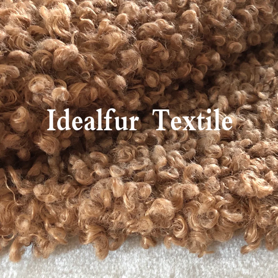 Imitation Wool Curly Short Pile Fur for Raccoon Fur