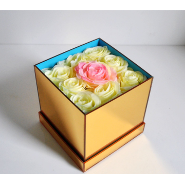Acryl Gold Spiegel Geschenkbox für Blumen