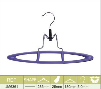 China supplier high quality plastic trousers hangers with clips