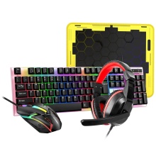 TF240 RGB Gaming Combo: Keyboard, Mouse, Headset, and Mouse Pad - Spanish Layout, Ergonomic, Mechanical