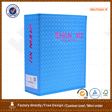 blue fabric file folder&document folder&catalog folder with customized logo