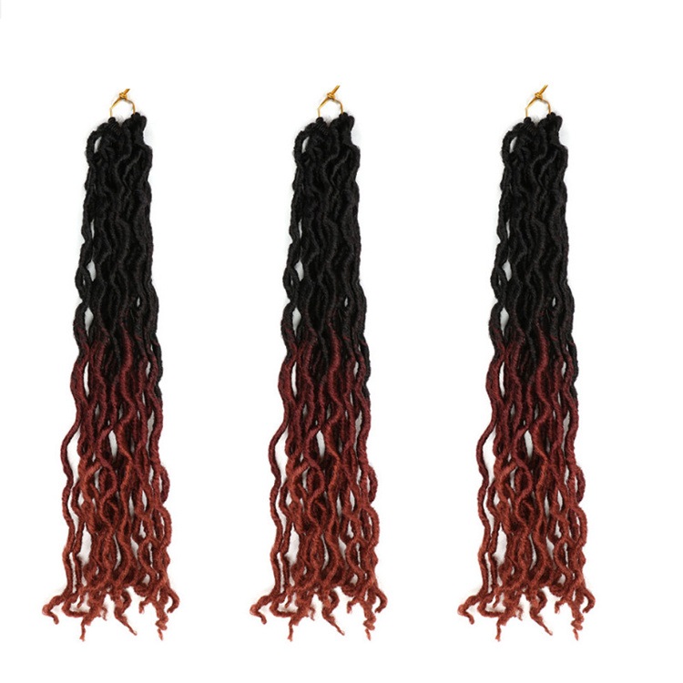 Gypsy Locs Crochet Braids Bohemian Locs Wavy Goddess Faux Locs Boho Synthetic Twist hair Dreadlock Braiding Hair