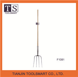 long handled garden steel fork