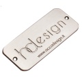 Bolsos personalizados Placa de identificación de metal de níquel con cepillo