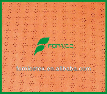 100%polyester micro punch holes suede shoes fabric