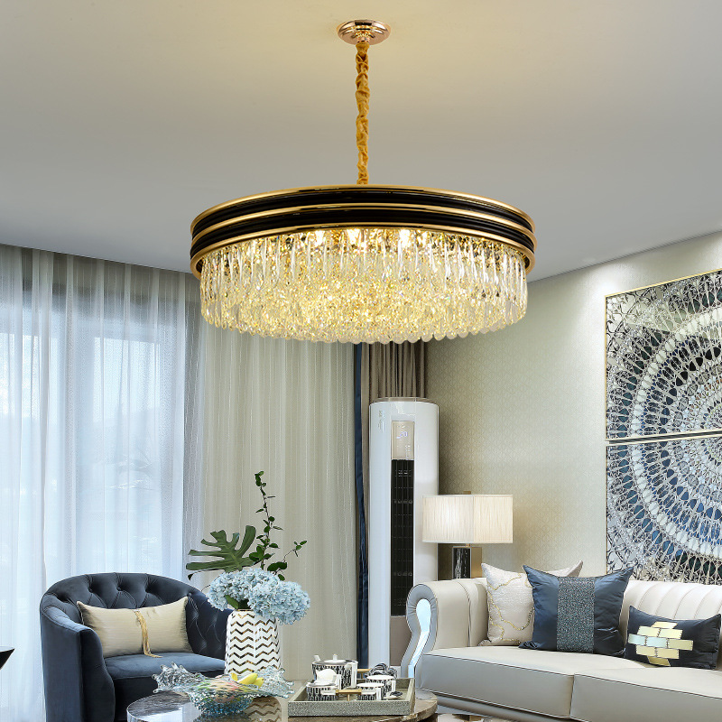 Modern Large Crystal ChandelierofApplicantion Black Chandelier Lighting