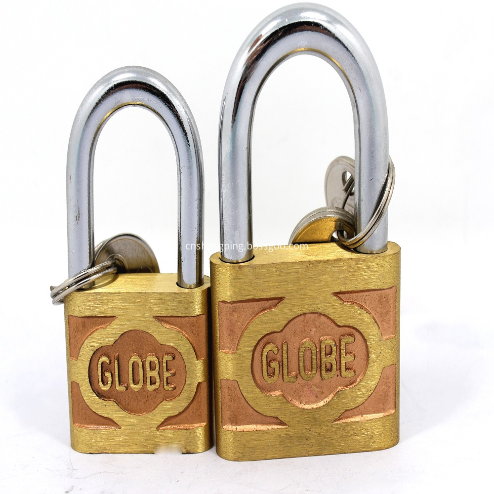 Globe brass padlock