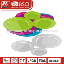 Reusable Hard Plastic compartment sectional dinner plates