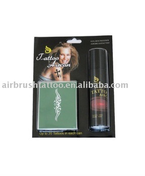 temporary airbrushed tattoos small kit