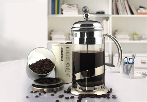 Eco-friendly OEM coffee plunger 350ml,600ml,1000ml,1500ml stainless steel borosilicate glass coffee tea press