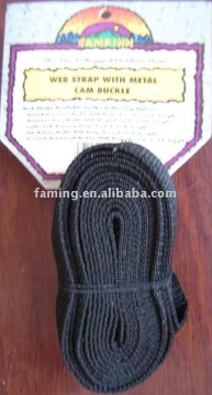 web strap with metal cam buckle
