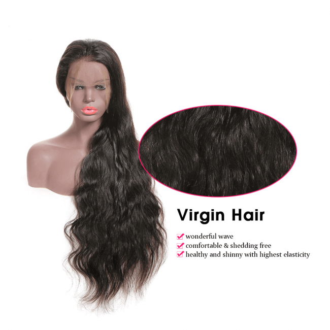 Unprocessed Mink Brazilian Virgin Human Full Lace Front 360 Lace Frontal Hair Wigs