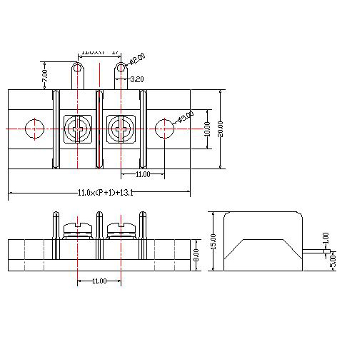 AT867-11.0XXX-A Barrier Terminal Block Pitch11.0mm 