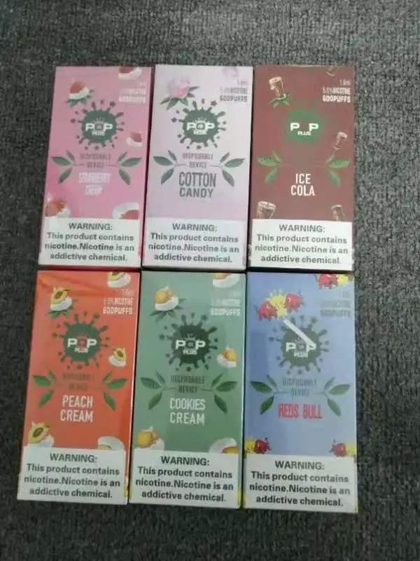 Factory Stock Big Sale Cheap Price Pop Plus 600 Puffs Flat Mini Disposable Vape
