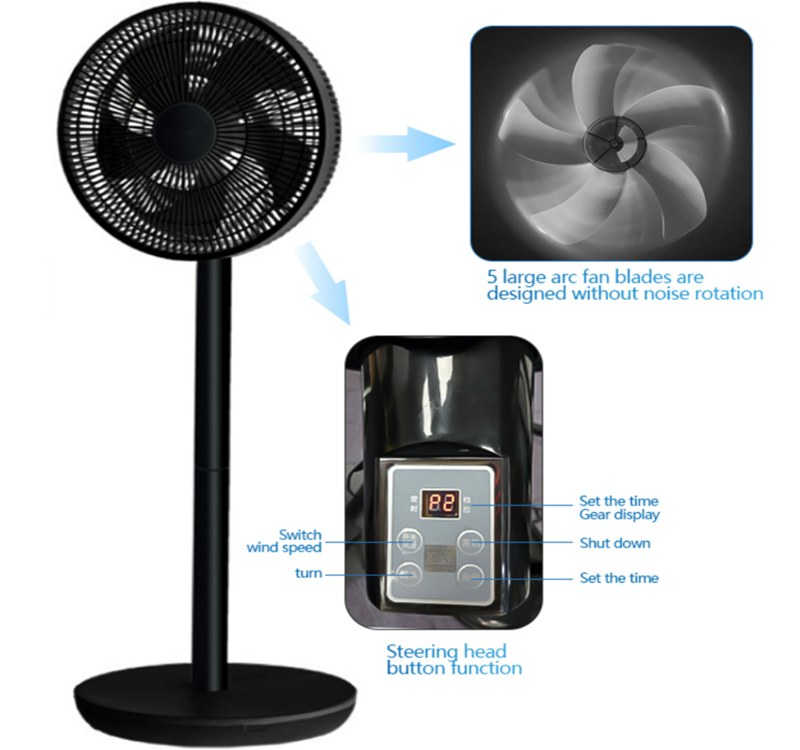 Rechargeable solar fan 8