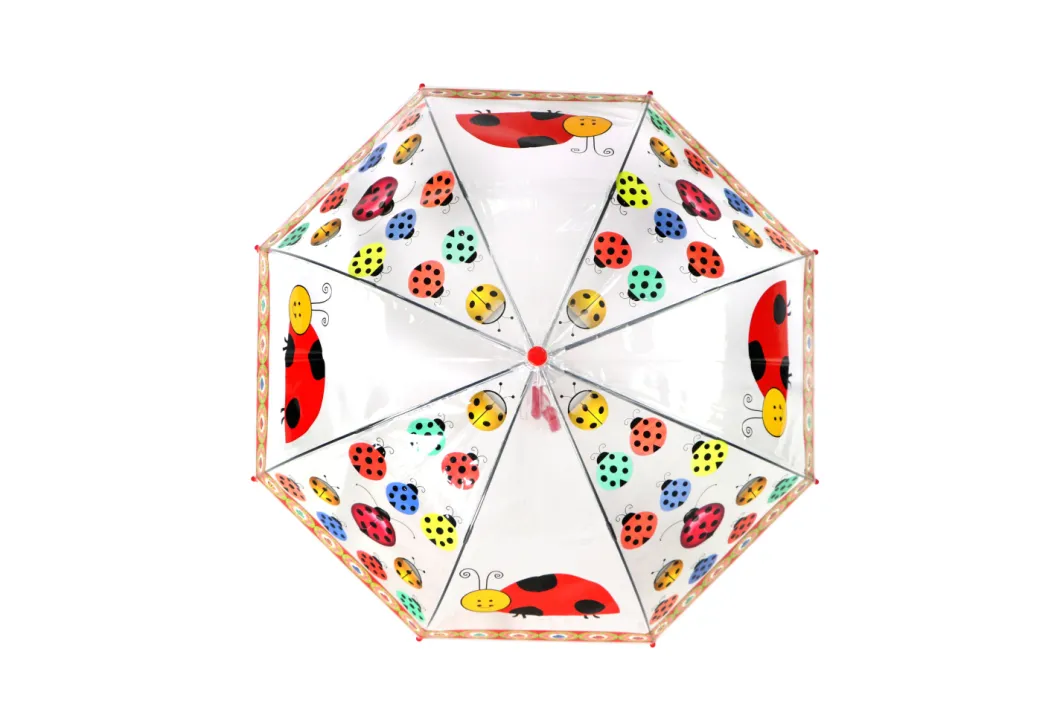 Transparent Children Poe Umbrella for Gift Use/Auto Open Straight Umbrella