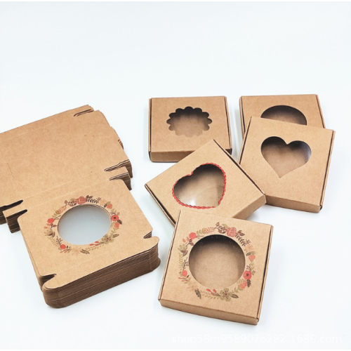 Kraft Box Corrugated Natural dengan Window Die Cut