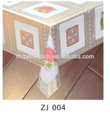 golden silver embossing printed table cover