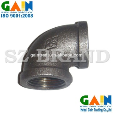 Black elbow 90 degree malleable iron pipe fitting/elbow