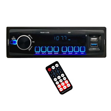 Hisound 1DIN Car Radio MP3 Player with Dual USB, Fast Charging, FLAC, WAV Support