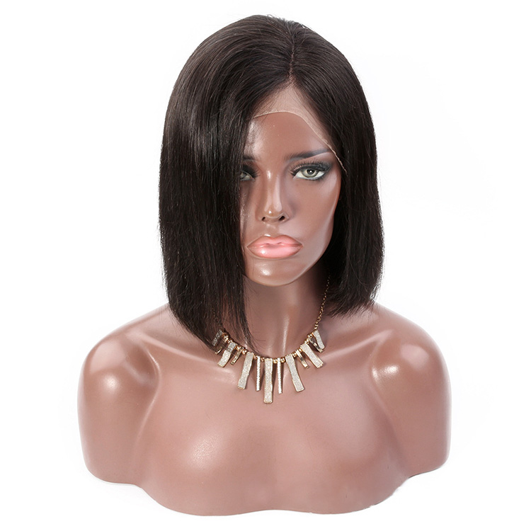 Brazilian Virgin Human Hair Lace Front Wigs Glueless Short Bob Human Hair Wigs With Baby Hair For Black Women 10inch Short